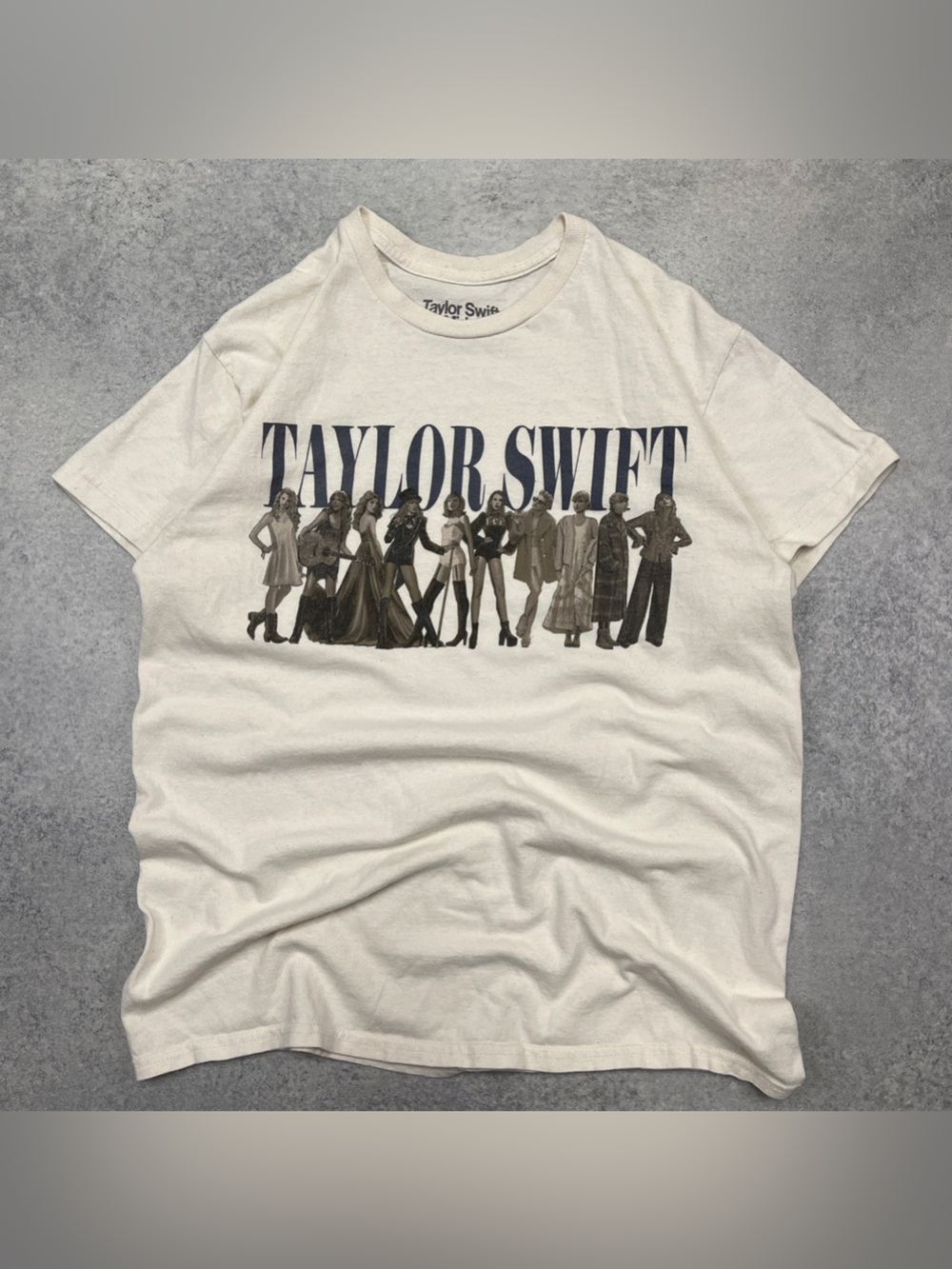 vintage Taylor Swift Midnights Eras Tour cream white concert music t-shirt